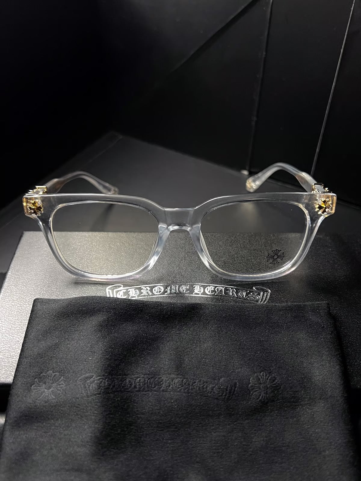 Chrome Hearts Glasses Transparent/Gold