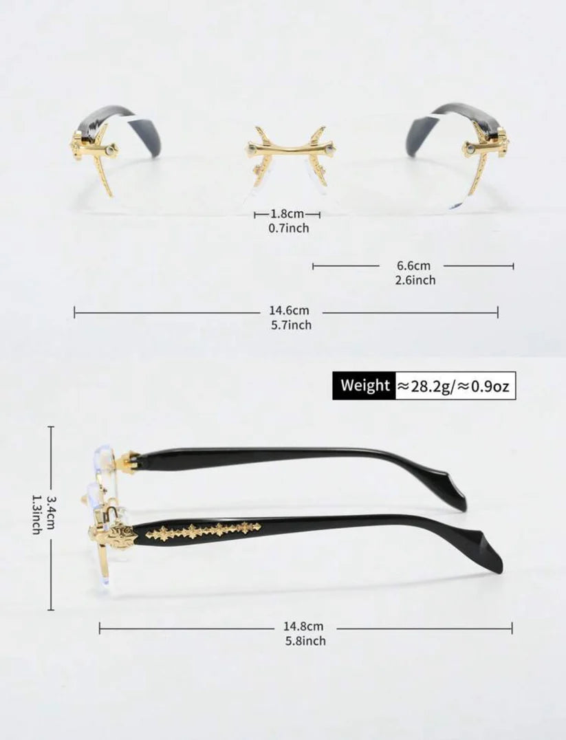 CHROME RIMLESS GOLD