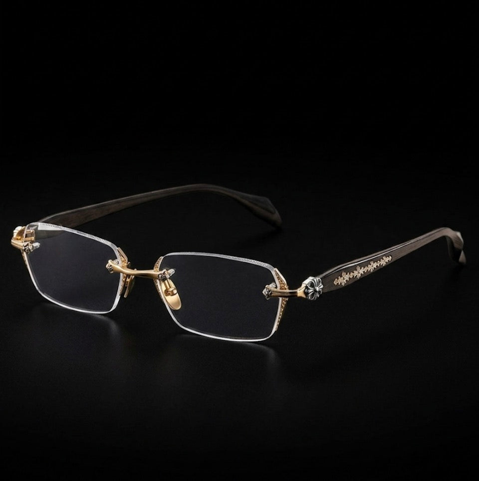 Chrome Hearts RIMLESS Black-Gold